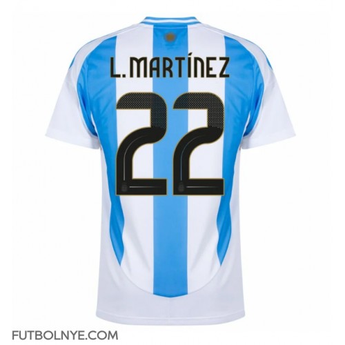 Camiseta Argentina Lautaro Martinez #22 Primera Equipación Copa America 2024 manga corta